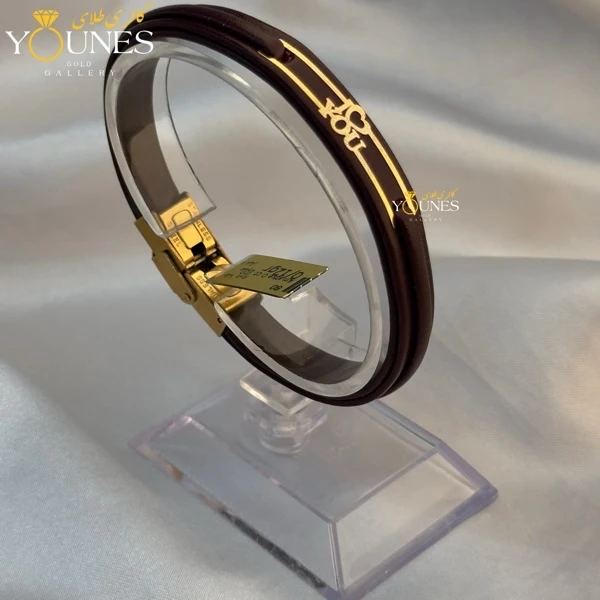 دستبند طلا زنانه چرم لاو L501